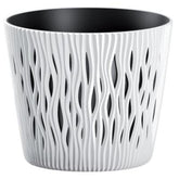 Hectarul - Ghiveci decorativ rotund Sandy 15.8x13.8 cm alb